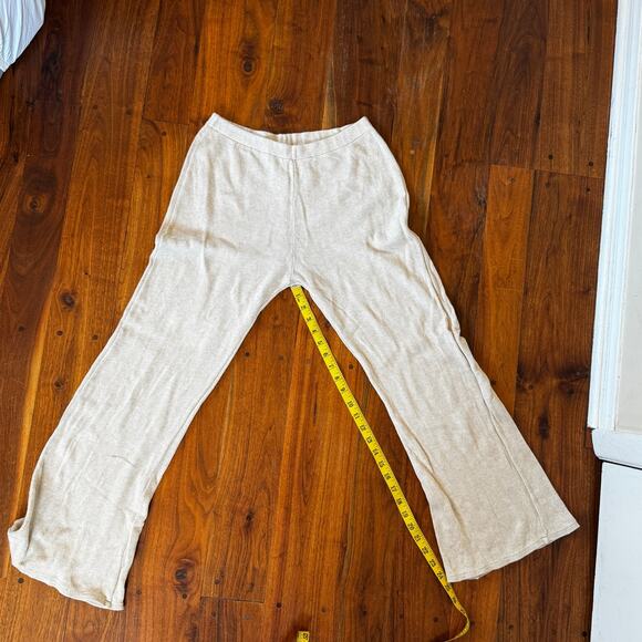 Indigo Luna Helga Pants Almond Medium 100% Organic Cotton Yoga Pants - Picture 14 of 16